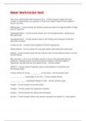 laser technician test Questions and Answers Best rated A&plus; Guaranteed Success Latest Update