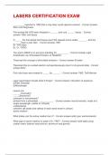LASERS CERTIFICATION EXAM  QUESTIONS WITH 100&percnt; CORRECT ANSWERS&excl;&excl;
