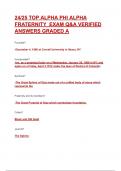 24&sol;25 TOP ALPHA PHI ALPHA  FRATERNITY  EXAM Q&A VERIFIED  ANSWERS GRADED A 
