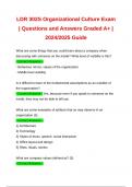 LDR 302S Organizational Culture Exam &vert; Questions and Answers Graded A&plus; &vert; 2024&sol;2025 Guide