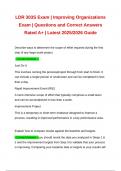 LDR 303S Exam &vert; Improving Organizations Exam &vert; Questions and Correct Answers Rated A&plus; &vert; Latest 2025&sol;2026 Guide