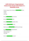 LDRS 302 Exam &vert; Organizational Culture Exam Study Guide Rated A&plus; &vert; 2025&sol;2026 Guide
