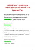LDRS302 Exam &vert; Organizational Culture Questions and Answers 100&percnt; Guaranteed Pass