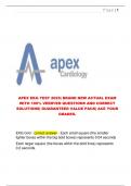 APEX EKG TEST 2025&vert; BRAND NEW ACTUAL EXAM  WITH 100&percnt; VERIFIED QUESTIONS AND CORRECT  SOLUTIONS&vert; GUARANTEED VALUE PACK&vert; ACE YOUR  GRADES&period; 