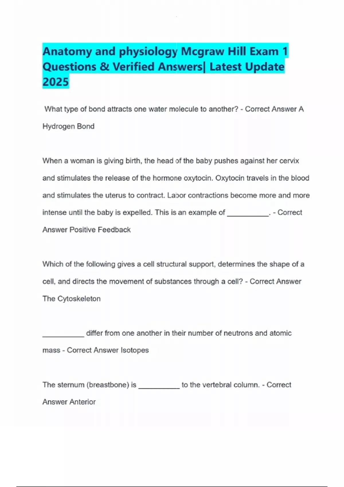 MCGRAW HILL ANATOMY AND PHYSIOLOGY POWERPOINTS visual data 7