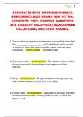 FOUNDATIONS OF BUSINESS FINANCE  &lpar;PEREGRINE&rpar; 2025&vert; BRAND NEW ACTUAL  EXAM WITH 100&percnt; VERIFIED QUESTIONS  AND CORRECT SOLUTIONS&vert; GUARANTEED  VALUE PACK&vert; ACE YOUR GRADES&period; 