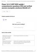Phase I & II&colon; CLEET 2025 update &vert; comprehensive questions &lpar;193&rpar; and verified answers &lpar;complete solutions&rpar; GRADE A&plus;&excl;&excl;