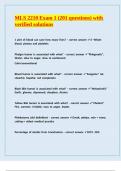 MLS 2210 Exam 1 &lpar;201 questions&rpar; with verified solutions