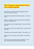 MLS Program Comprehensive Exam with verified solutions 