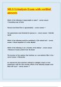MLS Urinalysis Exam with verified answers