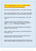MLS Fundamentals Exam 1 Study Guide Ch&period;1&comma;2&comma;5&comma;6&comma;8 with correct answers 