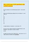 MLS 2210 Exam 3 &lpar;347 questions&rpar; with verified solutions