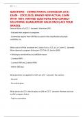 QUESTIONS - CORRECTIONAL COUNSELOR &lpar;CC1&rpar; EXAM - CDCR 2025&vert; BRAND NEW ACTUAL EXAM WITH 100&percnt; VERIFIED QUESTIONS AND CORRECT SOLUTIONS&vert; GUARANTEED VALUE PACK&vert; ACE YOUR GRADES&period;