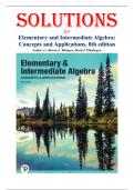 Solutions for Elementary and Intermediate Algebra&colon; Concepts and Applications&comma; 8th edition by Bittinger 
