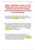 WEBCE - COMMERCIAL LINES 101 2025&vert;  BRAND NEW ACTUAL EXAM WITH 100&percnt;  VERIFIED QUESTIONS AND CORRECT  SOLUTIONS&vert; GUARANTEED VALUE PACK&vert;  ACE YOUR GRADES&period; 