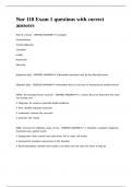 Nur 110 Exam 1 questions with correct answers