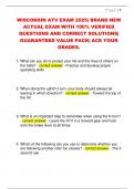 WISCONSIN ATV EXAM 2025&vert; BRAND NEW  ACTUAL EXAM WITH 100&percnt; VERIFIED  QUESTIONS AND CORRECT SOLUTIONS&vert;  GUARANTEED VALUE PACK&vert; ACE YOUR  GRADES&period;