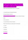 ISSA Specialist in Sports Nutrition Final Exam&vert; Complete Questions and Answers&comma; 100&percnt; Verified&vert; Latest 2025