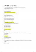 NOTARY questions and answers already verified Grade A&plus;