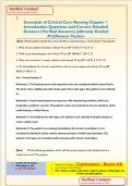 Essentials of Critical Care Nursing Chapter 1  Introduction Questions and Correct Detailed  Answers &lpar;Verified Answers&rpar; &vert;&vert;Already Graded  A&plus;&vert;&vert;Newest Version