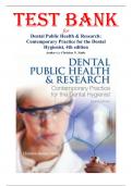 Test Bank for Dental Public Health & Research: Contemporary Practice for the Dental Hygienist, 4th edition by Nathe