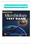 Test Bank for Microbiology&colon; A Systems Approach&comma; 7th Edition by Marjorie Kelly Cowan&comma; 9781260451191&comma; All Chapters 1-25 LATEST