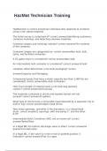  HazMat Technician Training exam with 100&percnt; correct answers 2025