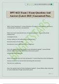 DPT 6621 Exam 1 Exam Questions And Answers &vert;Latest 2025 &vert; Guaranteed Pass&period;