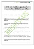 ENR 3300 Final Exam Questions And Answers &vert;Latest 2025 &vert; Guaranteed Pass&period;