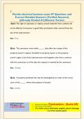 Florida electrical business exam &num;7 Questions and  Correct Detailed Answers &lpar;Verified Answers&rpar;  &vert;&vert;Already Graded A&plus;&vert;&vert;Newest Version