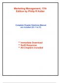Solutions for Marketing Management&comma; 17th Edition by Kotler &lpar;All Chapters included&rpar;