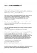 CCEP exam &lpar;Compliance&rpar; QUESTIONS WITH DETAILED VERIFIED ANSWERS &lpar;100&percnt; CORRECT ANSWERS&rpar; &sol;ALREADY GRADED A&plus;
