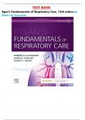 TEST BANK Egan&rsquo;s Fundamentals of Respiratory Care&comma; 12th edition by Robert M&period; kacmarek&period;