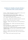 Nutrition For Healthy Living By Wendy J&period; Schiff Exam With Correct Answers