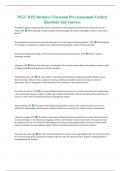 WGU D152 Inclusive Classroom Pre-Assessment Verified Questions And Answers