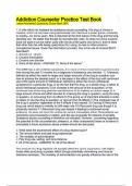 Addiction Counselor Practice Test Book
