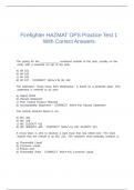 Firefighter HAZMAT OPS Practice Test 1 With Correct Answers