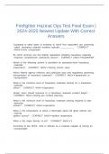 Firefighter Hazmat Ops Test Final Exam &vert;2024-2025 Newest Update With Correct Answers