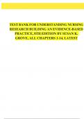TEST BANK FOR UNDERSTANDING NURSING RESEARCH BUILDING AN EVIDENCE-BASED PRACTICE&comma; 8TH EDITION