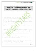 HKR 3300 Final Exam Questions And Answers &vert;Latest 2025 &vert; Guaranteed Pass&period;