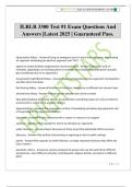 ILRLR 3300 Test &num;1 Exam Questions And Answers &vert;Latest 2025 &vert; Guaranteed Pass&period;