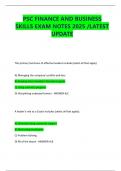 PSC FINANCE AND BUSINESS SKILLS EXAM QUESTIONS AND ANSWERS 2025 &sol;LATEST UPDATE