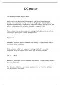 Exam &lpar;elaborations&rpar; Dc motor SEMESTER  Basic Electrical and Electronics Engineering