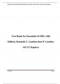 Test Bank for Essentials of MIS&comma; 14th Edition&comma; Kenneth C&period; Laudon Jane P&period; Laudon&period; All 12 Chapters 