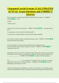 Unmanned Aerial Systems &lpar;UAS&rpar; UPDATED  ACTUAL  Exam Questions and CORRECT  Answers 