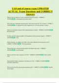 UAS end of course exam UPDATED  ACTUAL  Exam Questions and CORRECT  Answers 