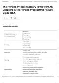 The Nursing Process Glossary Terms from All Chapters in The Nursing Process Unit &sol; Study Guide Q&A