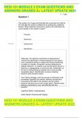 HESI 101 MODULE 3 EXAM QUESTIONS AND  ANSWERS GRADED A&plus; LATEST UPDATE 2024 
