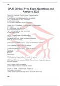 CPJE Clinical Prep Exam Questions and Answers 2025