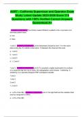 ASRT - California Supervisor and Operator Exam Study Latest Update 2025-2026 Exam 215 Questions with 100&percnt; Verified Correct Answers Guaranteed A&plus;